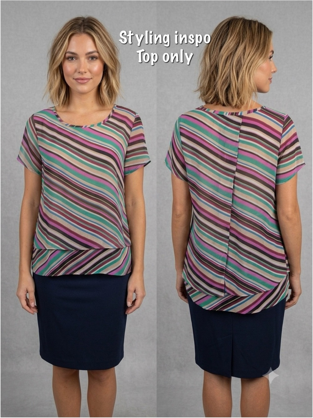 Dana Buchman Double Layer Blouse